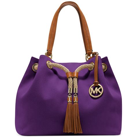 michael kors purple tote|michael kors large monogram tote.